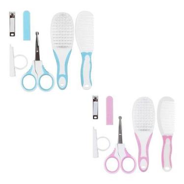 Imagem de Kit Cuidados Com O Bebê Tesoura Escova Pente Cortador Caixa - Novo sec