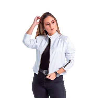 Imagem de Jaqueta de Couro BX Branco - Parra Couros, EG