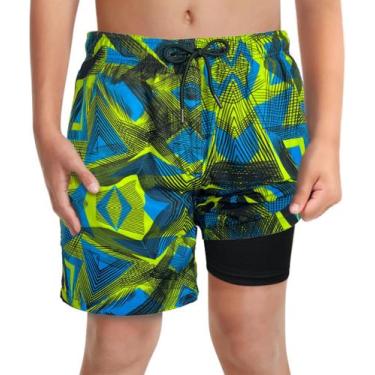 Imagem de Calção de banho LUCOWEE Boys Compression Boxer Cueca Neon Large