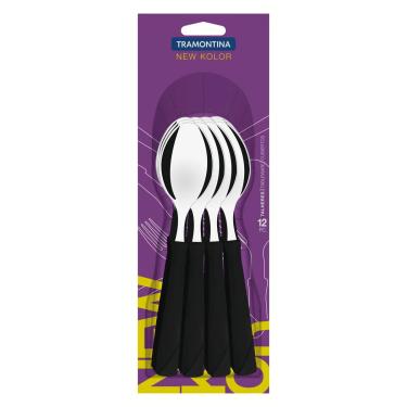 Imagem de Conjunto de Colheres de Mesa New Kolor com Lâminas em Aço Inox 12 Peças Tramontina