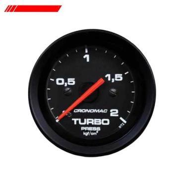 Imagem de Manômetro turbo 52mm mecânico 2kg street preto (155302sp) cronomac - C