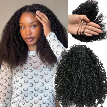 Imagem de Extensões de cabelo humano de crochê YOUNG BEAUTY Kinky Curly 20 poleg