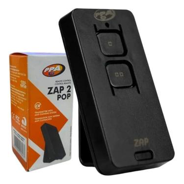 Imagem de 2X Ppa Controle Remoto Para Portão Zap 2 Preto 433,92 Mhz