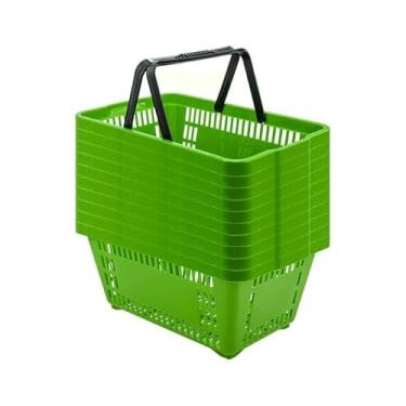 Imagem de 10 Mini Cestinha De Compras 7L P/Farmacia Bijouteria (Verde Cítrico)