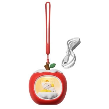 Imagem de Rrlihjgu Luminária - Luminária de Mesa Casa Fruta 3D com Cordão | Decoração Natalícia Criativa, Luz LED Recarregável para Mesa de Quarto e Criado Mudo | Decoração Natal para Mesinha de Cabeceira