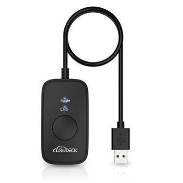 Imagem de Cloudeck Mouse Jiggler indetectável, movimentação USB, dispositivo de clique contínuo automático para jogos, Plug & Play, simula o movimento do ponteiro do mouse para evitar o sono do PC (pacote com 2