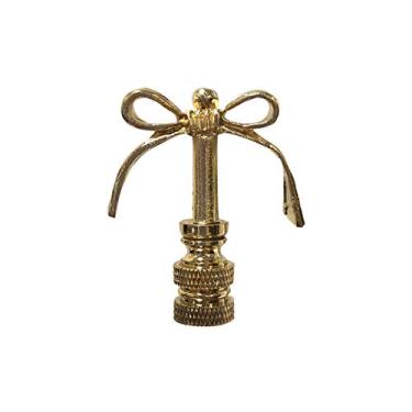 Imagem de Design de gravata borboleta Royal Designs 5,08 cm luminária para sombra de lâmpada, latão polido