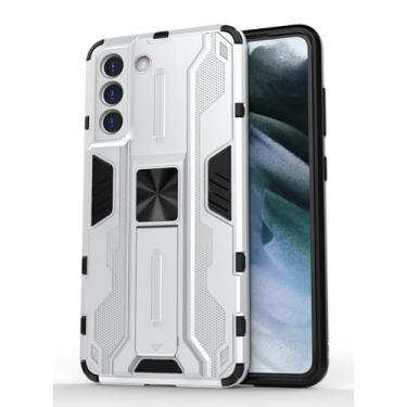 Imagem de SORAKA Capa para Samsung Galaxy S21 FE 5G com suporte Capa de proteção resistente para Samsung Galaxy S21 FE 5G Capa com placa de metal para suporte magnético para carro Capa Silm Fit