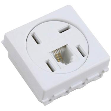 Imagem de Tomada para Telefone 4P Telebrás+RJ11 Modelo Americano Lux2/Liz - 57115/050 - TRAMONTINA