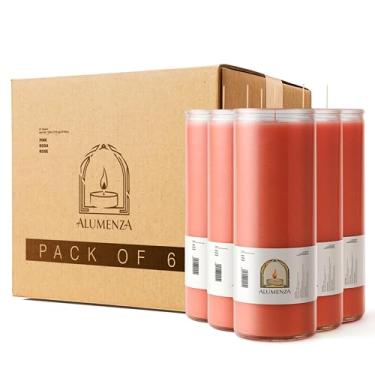 Imagem de Alumenza Vela branca de 7 dias em frasco de vidro – Cera de parafina sem cheiro de queima limpa – Velas de oração devocionais grandes e altas para casa, memorial, rituais, feitiços, batismos, pacote