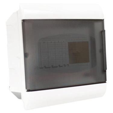 Imagem de Quadro de Distribuição de Embutir Porta Transparente 8 DIN - SCM8TBR - STECK