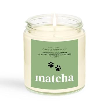 Imagem de Matcha | Vela para animais de estimação | Cera de damasco de coco sem soja | Queima limpa | Não tóxica | Aprovado por veterinários | Eliminador de odores de animais de estimação | Vela perfumada para