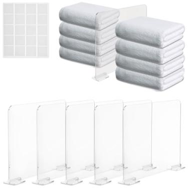 Imagem de ZLHETWT Divisória organizadora de bolsa, separador de roupas, divisor de prateleira de armário, separador de prateleira de armário, divisor versátil de armazenamento de bolsa, economia de espaço para