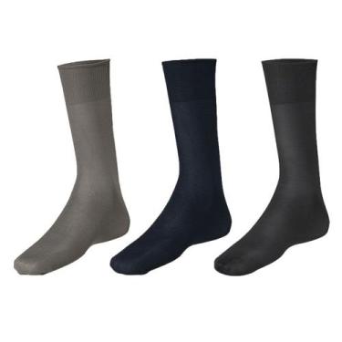 Imagem de Kit 3 Pares de Meias Sociais Masculina Lupo 06002-089, Sortida, 37/44