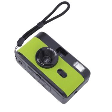 Imagem de aqxreight Câmera de Filme de 35 Mm Com Flash Vintage Reutilizável 28mm F/8 Lente 1/120s Manual de Velocidade do Obturador Foco Com 27pcs de Filme Colorido para Estudantes Presentes de (Verde preto)