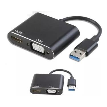Imagem de Cabo Adaptador Usb 3.0 Para Hdmi Vga Video Audio 1080p - Ly Haimei
