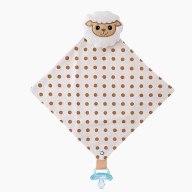 Imagem de Naninha Para Bebê Bichinho Pelúcia com Prendedor de Chupeta - Kolim En