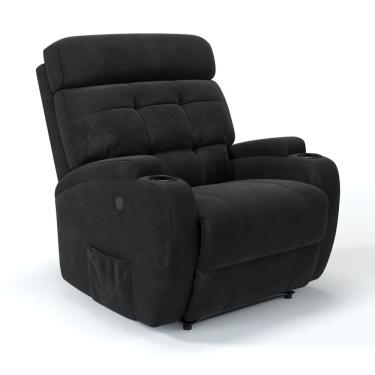 Imagem de Poltrona Do Papai Reclinável Elétrica Com Massagem Em Tecido Suede