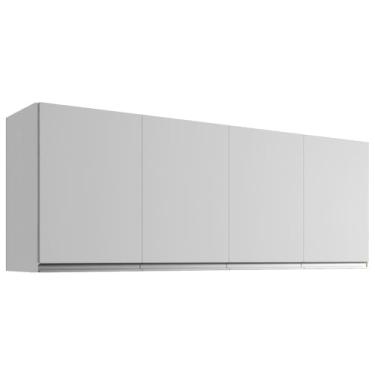 Imagem de Armário Aéreo Cozinha Andréia 4 Portas 160 cm Branco Ajl Móveis