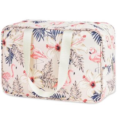 Imagem de Bolsa de higiene Narwey, tamanho completo, feminina, impermeável, bege