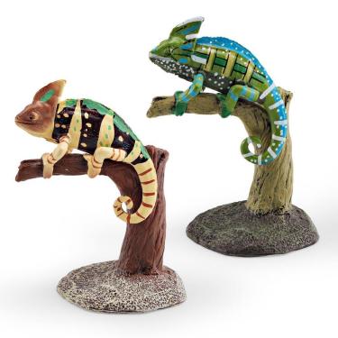 Imagem de Estatuetas Chameleon, modelo lagarto de PVC de 6 cm, brinquedos para crianças a partir de 3 anos