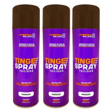 Imagem de Kit 3 Tinta de Tecidos Roupas Estofados Carpetes Tingespray Tecidos 30