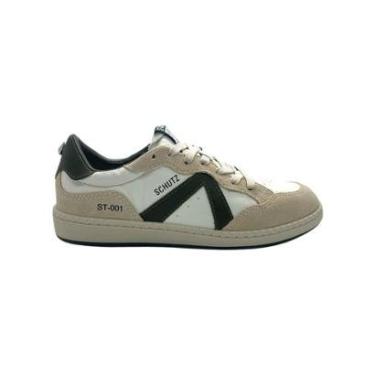 Imagem de Tenis Feminino Schutz ST 001 Casual Couro Verde-Feminino
