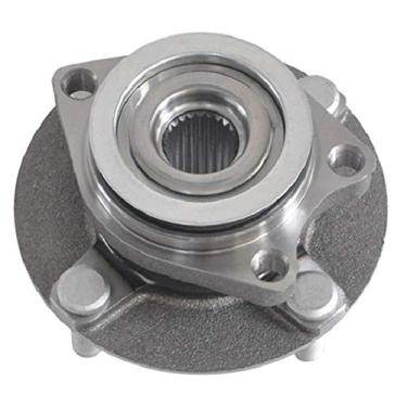 Imagem de IRONTEK 513308 Conjunto de rolamentos e cubos dianteiros para Nissan Versa 2007 – 2014 4 Lug com ABSIRONTEK prata IRK513308