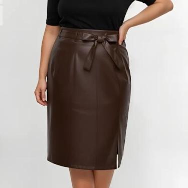 Imagem de Saia material sintético Evangélica Com Lacinho Plus Size 46 / 48 - LOO