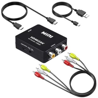 Imagem de Wonlyus Conversor HDMI para RCA com cabo RCA e HDMI, 1080p HDMI para AV 3RCA CVBs adaptador de áudio composto suporta PAL/NTSC para TV Stick, Apple TV, PC, laptop, Xbox, DVD