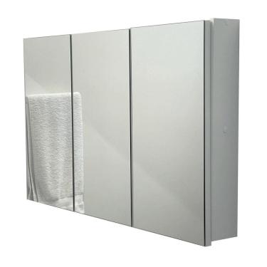 Imagem de Espelho Para Banheiro Armário 3 Portas - 90Cm