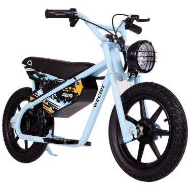 Imagem de Bicicleta Elétrica Sem Pedal para Crianças de 6 a 11 Anos até 16km, 24V, Droyd, Azul