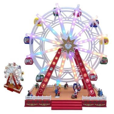 Imagem de Roda Gigante Natal Natalino Papai Noel LED Giratorio Enfeite Musical C