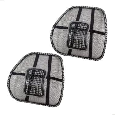 Imagem de kit 2 Encosto Lombar Ortopédico Cadeira Escritório Banco Carro Apoio Corretor Postural Ergonômico