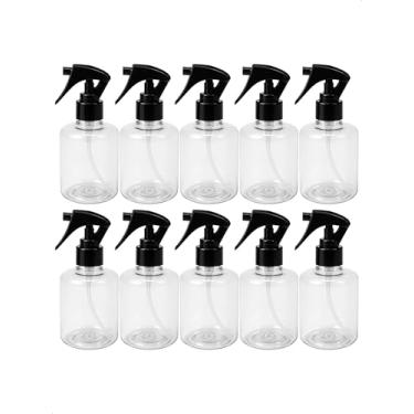 Imagem de Kit 100 Frasco Cilindrico Borrifador Preto Mini Trigger Pulverizador com Válvula Multiuso 250ml