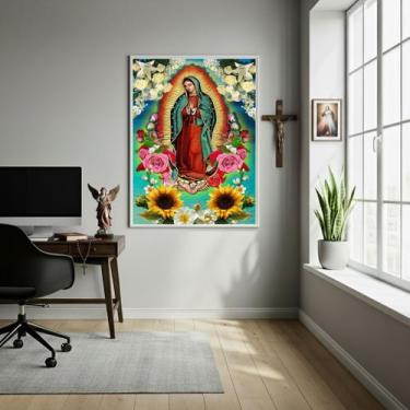 Imagem de Quadro Mexicano Nossa Senhora De Guadalupe - 70x50cm - Quadros On-line