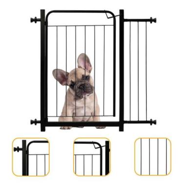 Imagem de Portão Grade Extensível Proteção Pet 80 A 90cm Ajustável Para Cães Cri