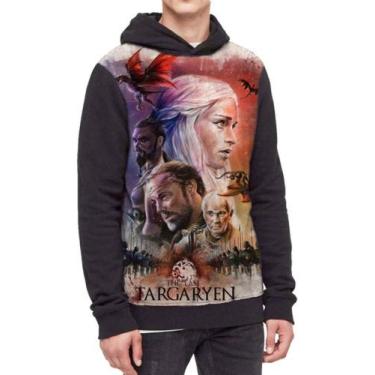 Imagem de Moletom Com Capuz Game Of Thrones Targaryen Ref:125 - smoke, Preto, GG