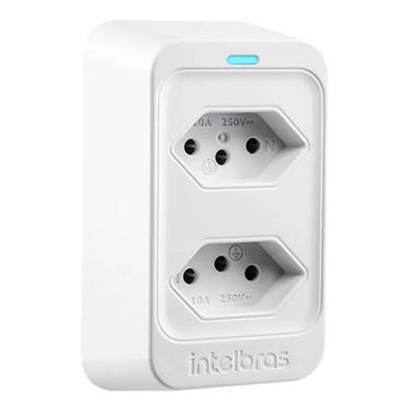 Imagem de Tomada Dupla Protetor Elétrico Contra Surtos Intelbras Eps 302 Bivolt Branco