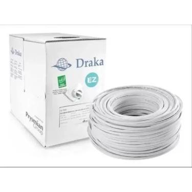 Imagem de Cabo De Rede Cat5e Utp Lan 305 Metros 100% Cobre Draka Branco