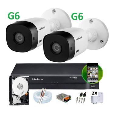 Imagem de Kit 2 Camera Intelbras segurança monitoramento completo