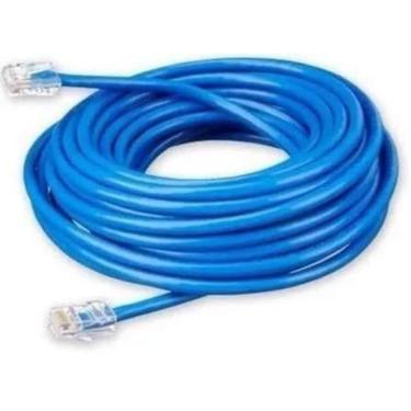 Imagem de Cabo De Rede 25 Metros Cat 5 Azul Internet Montado