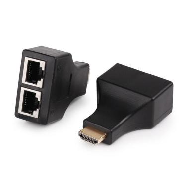 Imagem de Extensor Hdmi 30 Metros 3D Via Cabo De Rede Utp Rj45 Cat5E/6