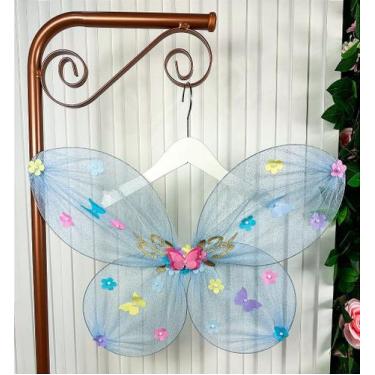 Imagem de Asa de Borboletas e Fadas Infantil Azul - Acessório para Fantasia - no