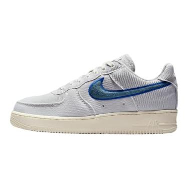 Imagem de Nike Tênis masculino Air Force 1 Low Canvas (HV1204-001, Photon Dust/Game Royal/Pale Ivory/Smokey Blue), Photon Dust/Game Royal/Pale Ivory/Smokey Blue, 14