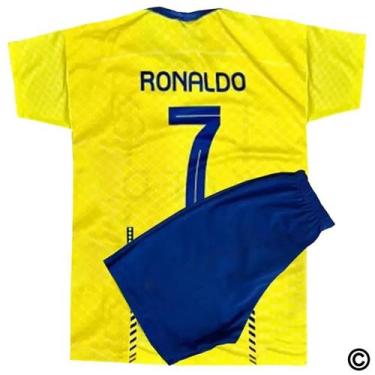 Imagem de Kit Camisa Shorts Infantil Futebol Jogo Treino Tecido Leve Confortável
