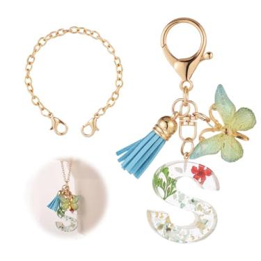 Imagem de Corrente de garrafa para copo Stanley, pingente de letra elegante com acessórios de borboleta e borla - Acessórios de copo compatíveis com copo de 1,134 g (N)