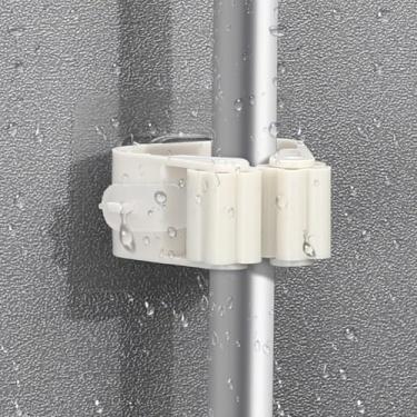 Imagem de Pacote com 3 adesivos para esfregão e vassoura, suporte de parede, lavanderia, garagem, armazenamento, cozinha, jardim, organizador de ferramentas