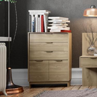 Imagem de Cômoda 3 Gavetas 2 Portas Madeirada Carraro