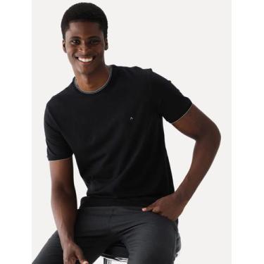 Imagem de Camiseta Aramis Masculina Grey Friso Gola Preta, S/P
